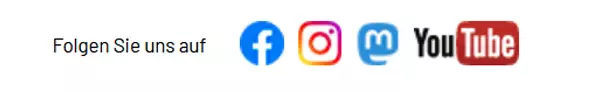 Symbole der Social-Media-Kanäle der LpB