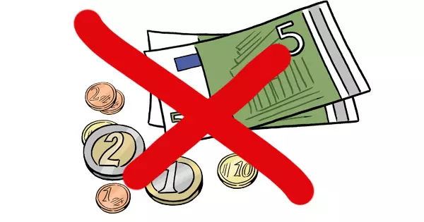 Grafik: Geldmünzen und Geldscheine in Euro-Währung mit einem roten Kreuz durchgestrichen Grafik: Geldmünzen und Geldscheine in Euro-Währung mit einem roten Kreuz durchgestrichen